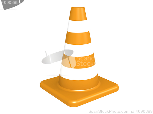 Image of Traffic cones isolated on white