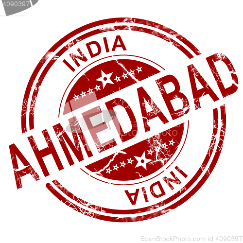 Image of Red Ahmedabad stamp 