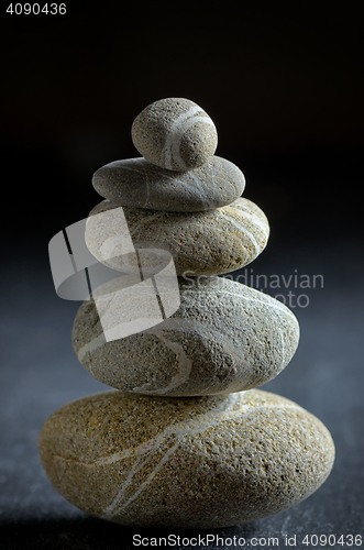 Image of stack of  pebble stone