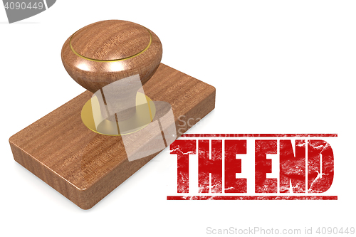 Image of The end wooded seal stamp
