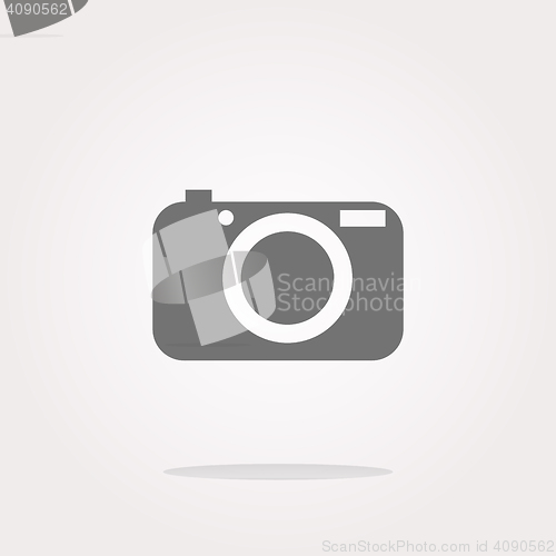 Image of vector Camera icon on round internet button original illustration. vector icon. vector button 