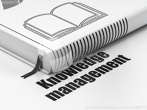 Image of Studying concept: book Book, Knowledge Management on white background