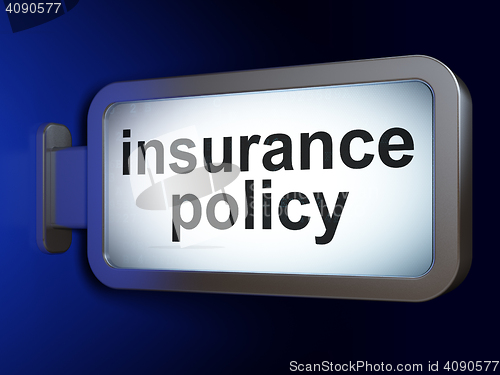 Image of Insurance concept: Insurance Policy on billboard background