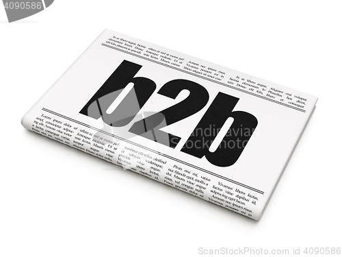 Image of Finance concept: newspaper headline B2b
