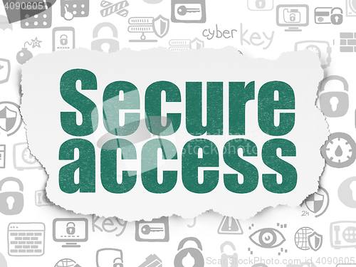 Image of Privacy concept: Secure Access on Torn Paper background