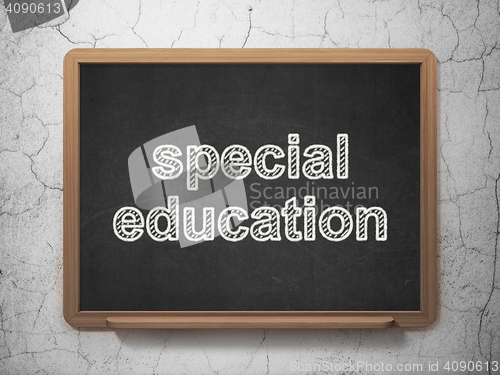 Image of Education concept: Special Education on chalkboard background