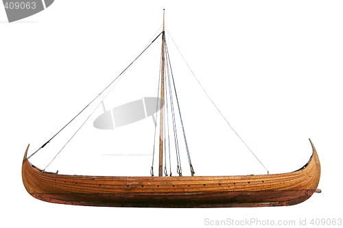 Image of Viking ship with path