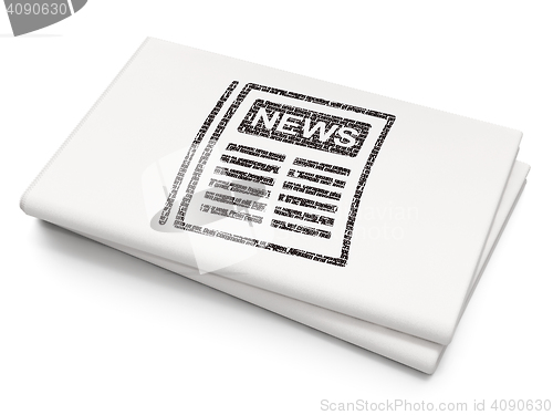 Image of News concept: Newspaper on Blank Newspaper background