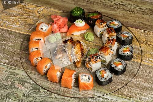 Image of Japanese Sushi On A Table
