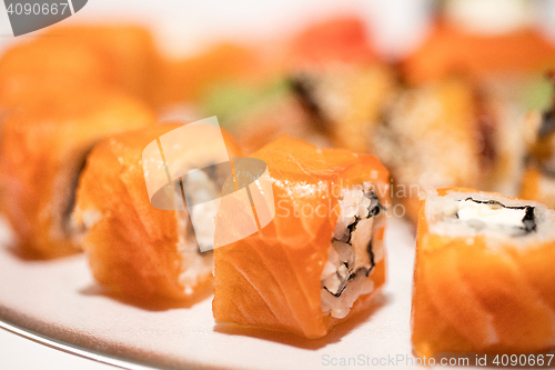 Image of Japanese Sushi On A Table