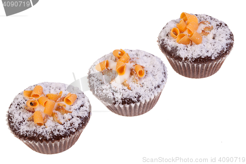 Image of Three Cakes On Isolated Background