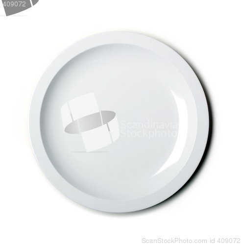 Image of Empty white plate isolated