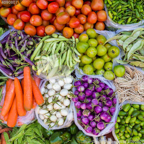 Image of Colorful fresh fruits and vegetable