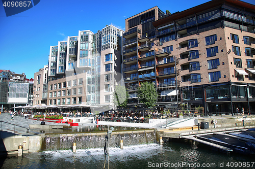 Image of OSLO, NORWAY – AUGUST 17, 2016: People walking on wonderful mo