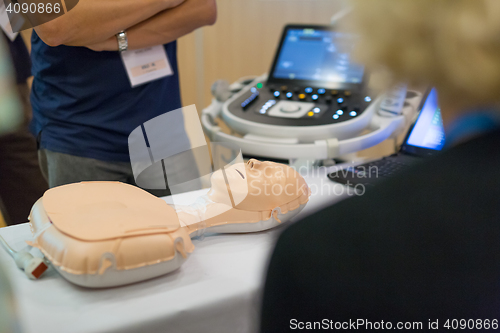 Image of Medical doctors on on advanced ultrasound techniques workshop.