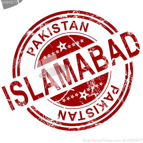 Image of Red Islamabad stamp 