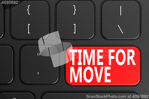 Image of Time For Move on black keyboard