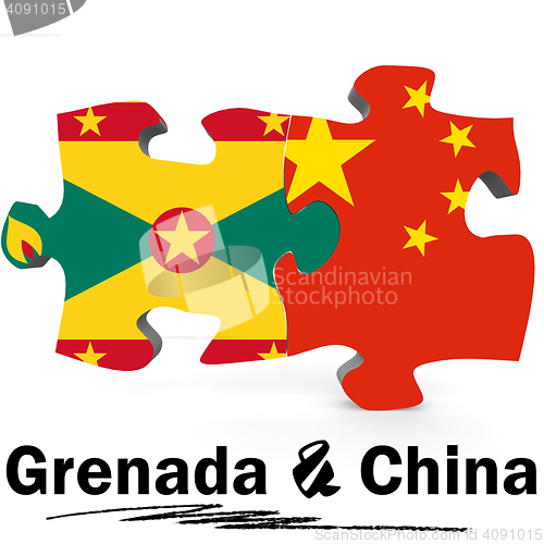 Image of China and Grenada flags in puzzle 