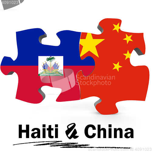 Image of China and Haiti flags in puzzle 