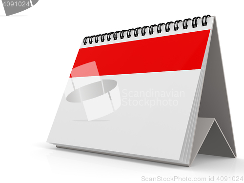 Image of Blank red calendar isolated