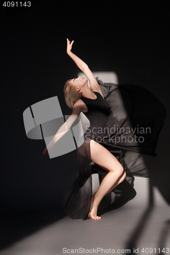 Image of Graceful woman dancing sensually