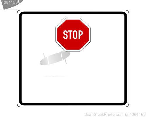 Image of Stop sign with added sign