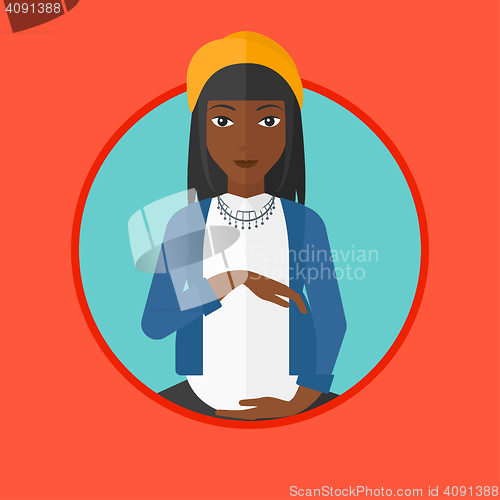 Image of Happy pregnant woman vector illustration.