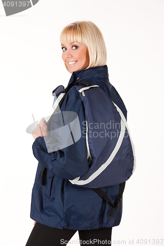 Image of Young Woman With Rucksack