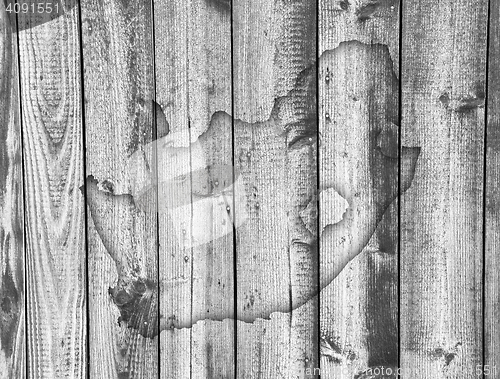 Image of Map of South Africa on weathered wood