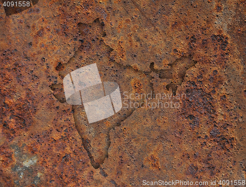 Image of Map of India on rusty metal