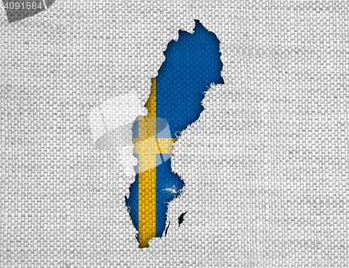 Image of Map and flag of Sweden