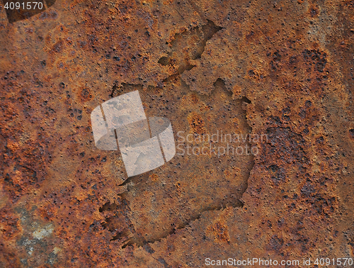 Image of Map of Ireland on rusty metal