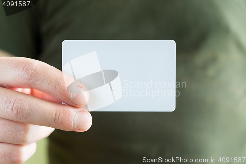 Image of Clear card in hand