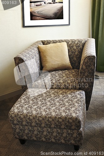 Image of Armchair with ottoman