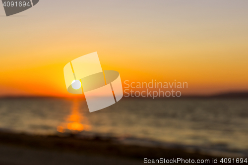 Image of Sunset at Black sea out of focus