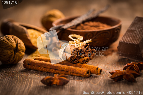 Image of Baking ingredients and spices