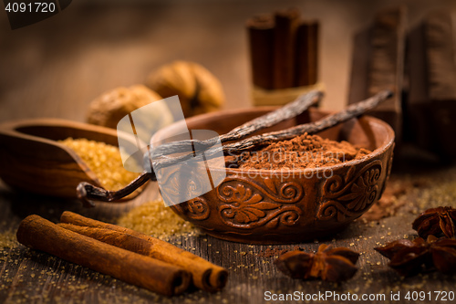 Image of Baking ingredients and spices