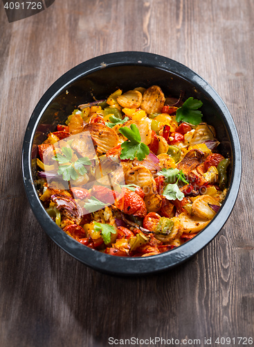 Image of Baked vegetables in pan