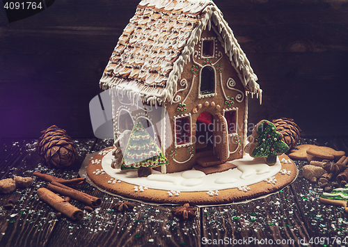 Image of Homemade gingerbread house