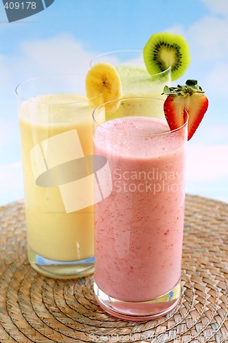 Image of Assorted fruit smoothies