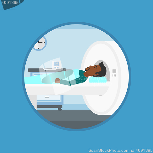 Image of Magnetic resonance imaging vector illustration.