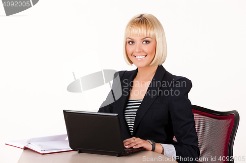 Image of Young Woman With Notebook