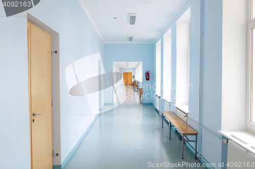 Image of empty school corridor