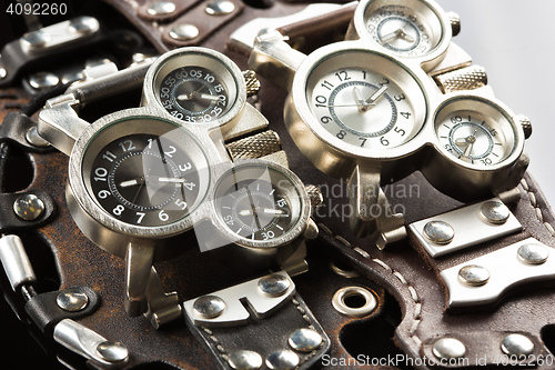 Image of unusual watches. several alternatives dials