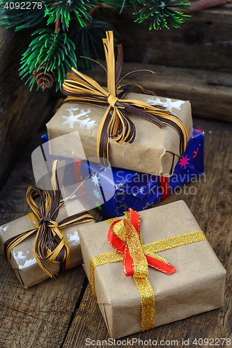 Image of Boxes with gifts for Christmas