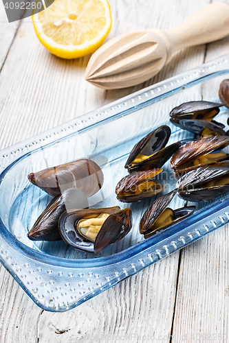 Image of Cooked sea mussels