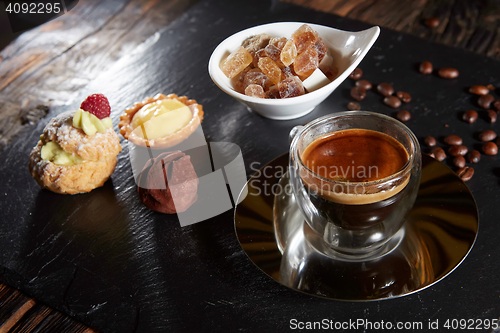 Image of Top view cup of coffee