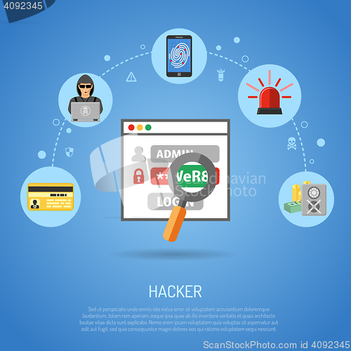 Image of Cyber Crime Concept with Hacker