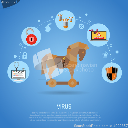 Image of Cyber Crime Concept with Virus