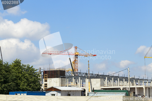 Image of construction of a shopping center